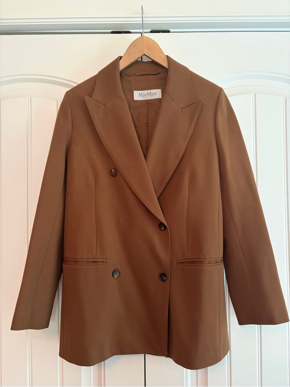 Max Mara Tobacco Brown Blazer Women's Size 4 Tailored Jacket Designer